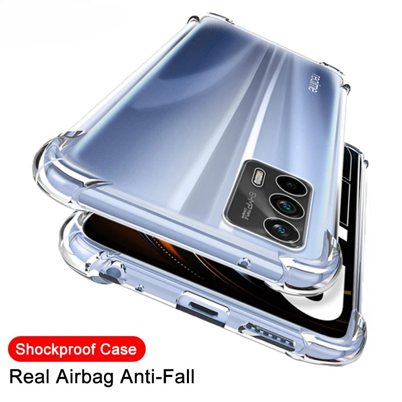 Realme Gt 6 - Luxury Transparent Silicone Shockproof Case For