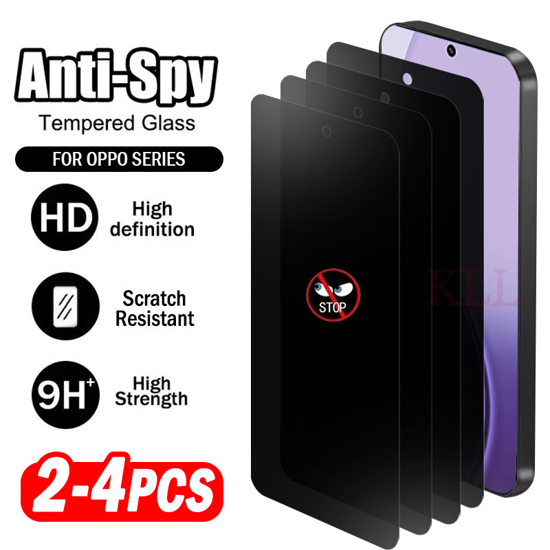 Oppo Reno 12 - 2-4pcs Privacy Protective Tempered Glass for