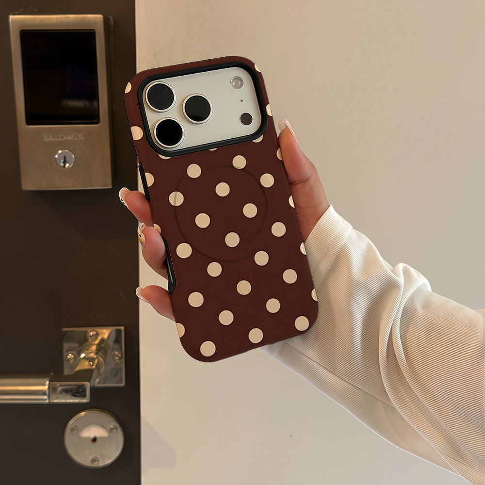 Brown Beige Polka Dot Phone Ca - Apple Iphone 15 recension och pris