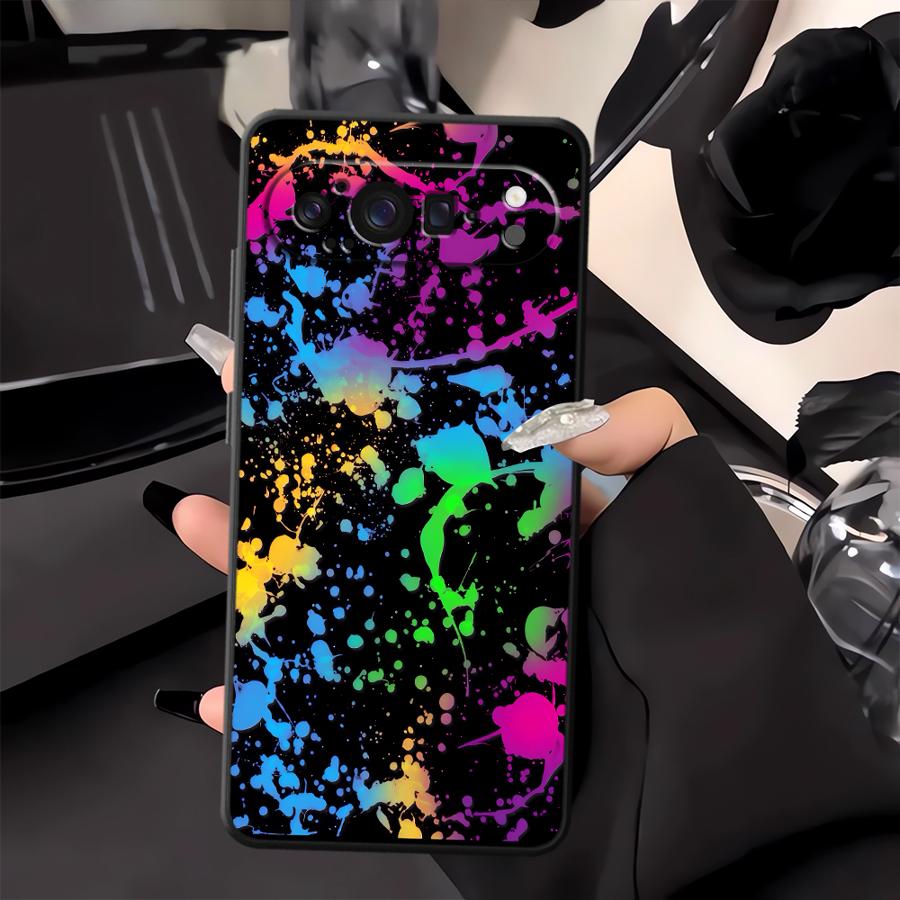 Rainbow Paint Splatters Funda  - Google Pixel 9 recension och pris