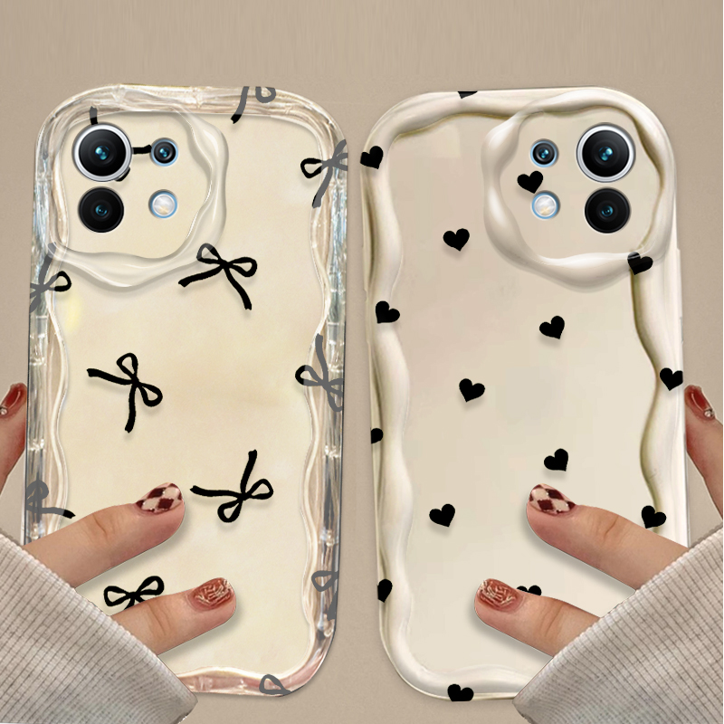 Black Bowknot love Heart Case  - Xiaomi Poco X6 recension och pris