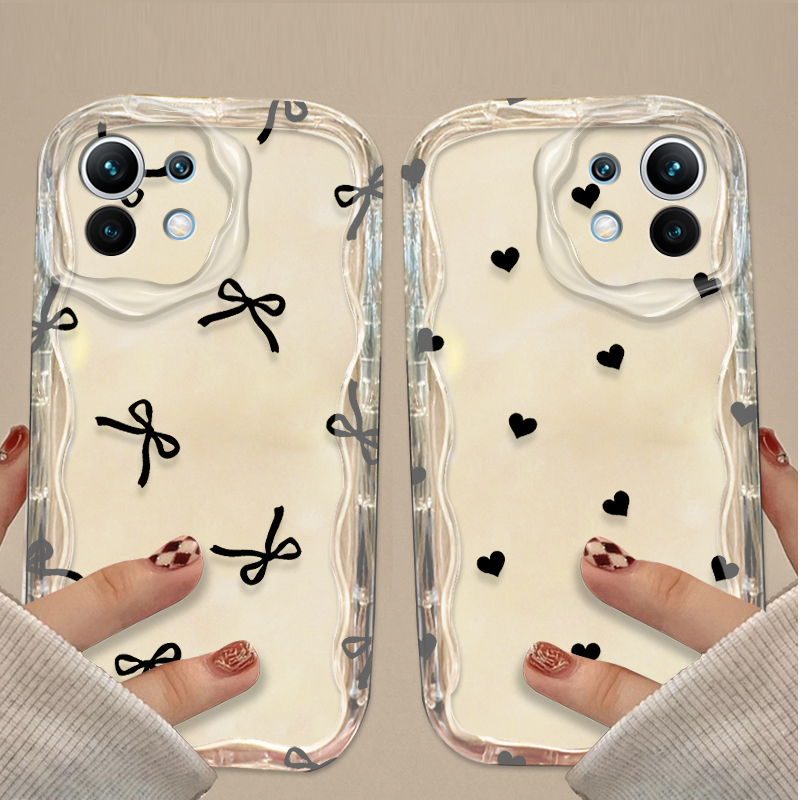 Black Bowknot love Heart Case  - Xiaomi Poco X6 recension och pris