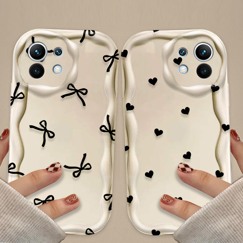 Black Bowknot love Heart Case  - Xiaomi Poco X6 recension och pris