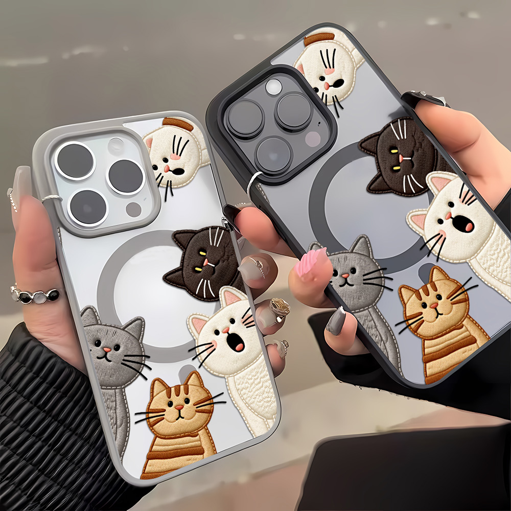 Cute Faux Embroidery Cat Phone - Apple Iphone 15 recension och pris